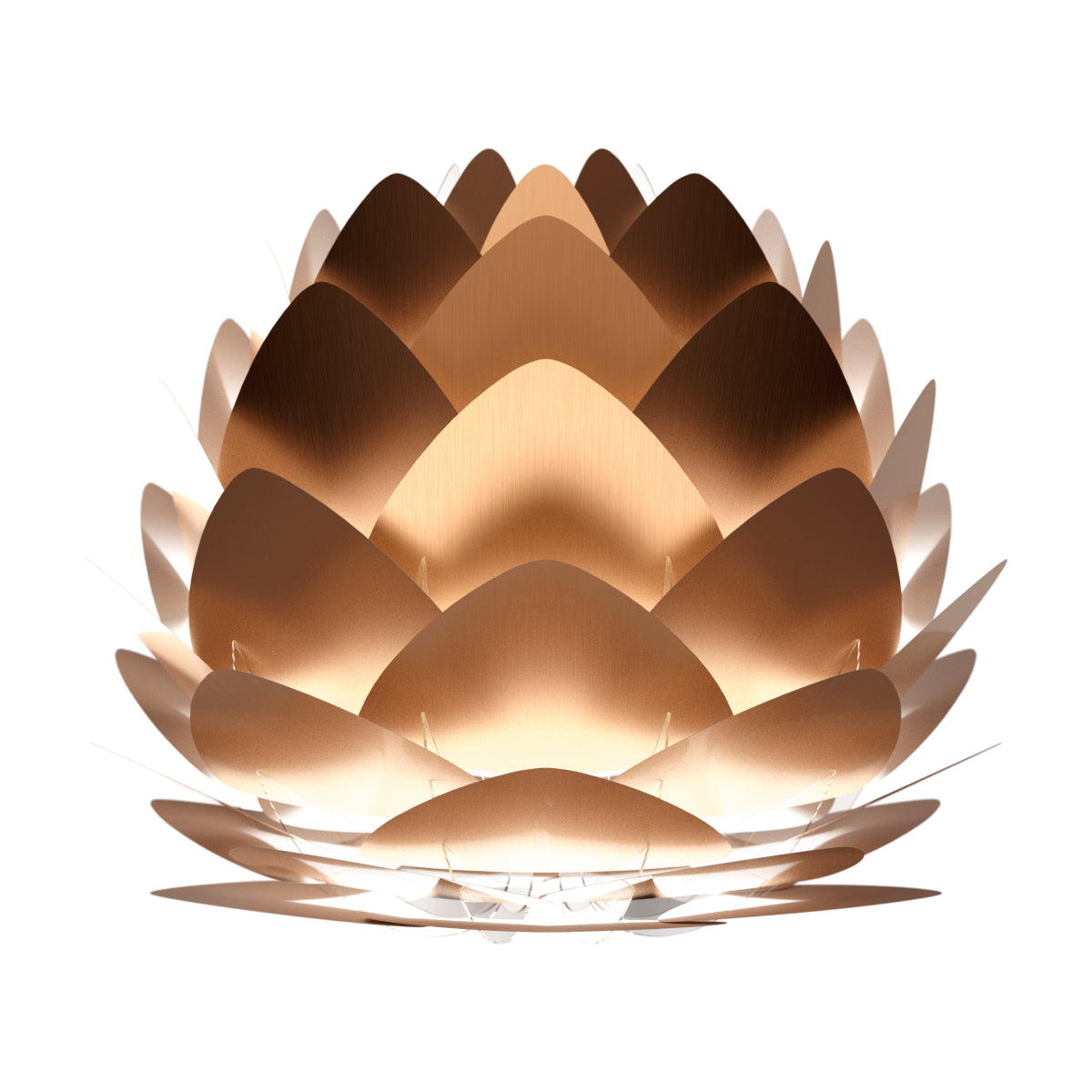 ALUVIA Tischlampe aus gebürsteter Bronze
