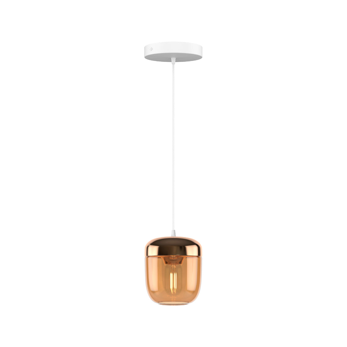 ACORN Pendelleuchte aus bernsteinfarbenem Messing