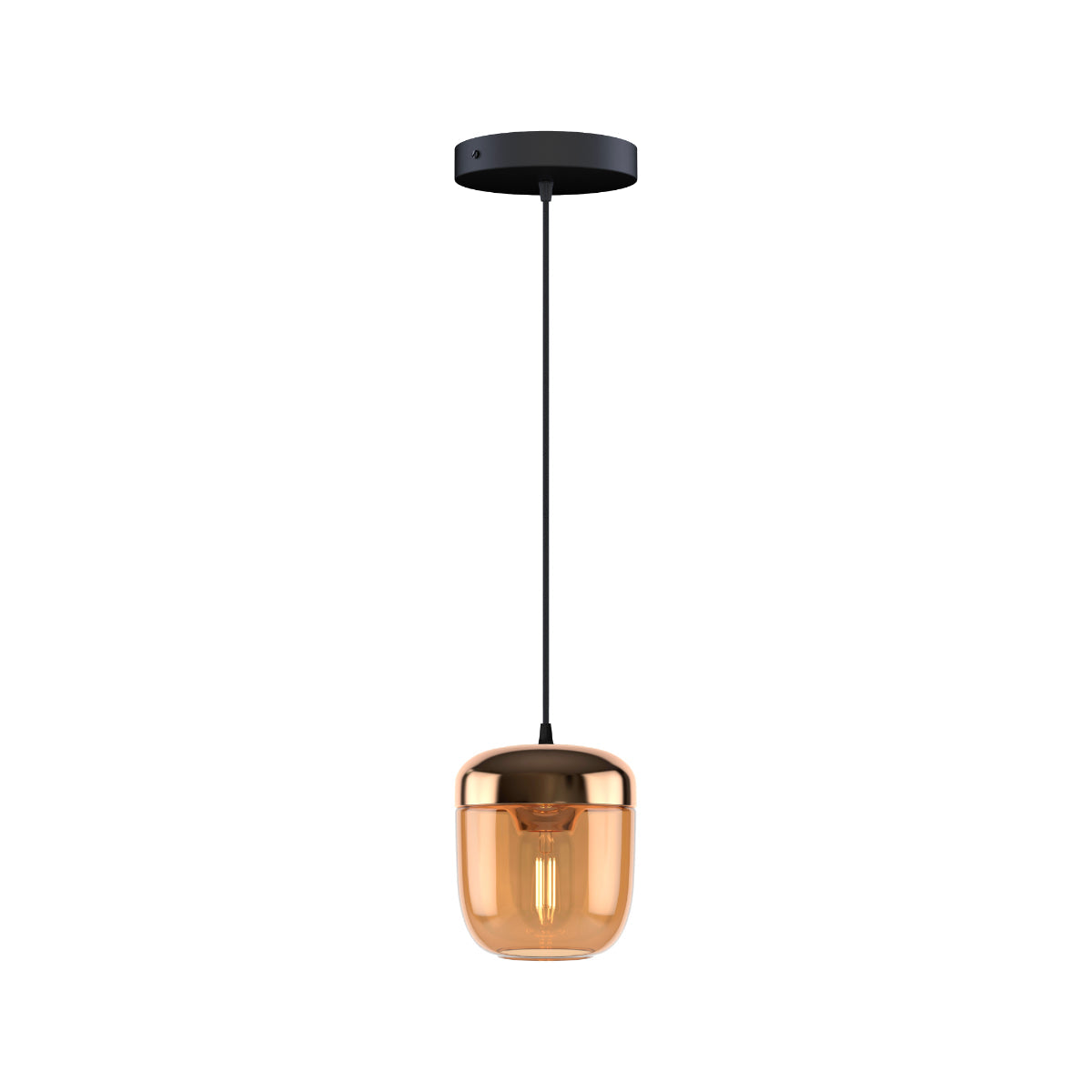 ACORN Pendelleuchte aus bernsteinfarbenem Messing
