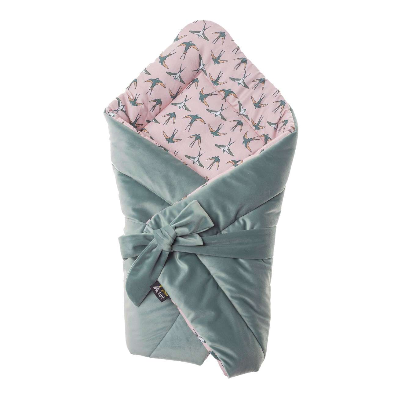 Velvet Nest Premium mint swaddle blanket - 85x65cm - green