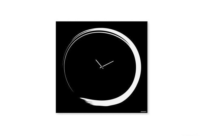 S-ENSO Wall Clock, Black, 50 CM, dESIGNoBJECT- D40Studio