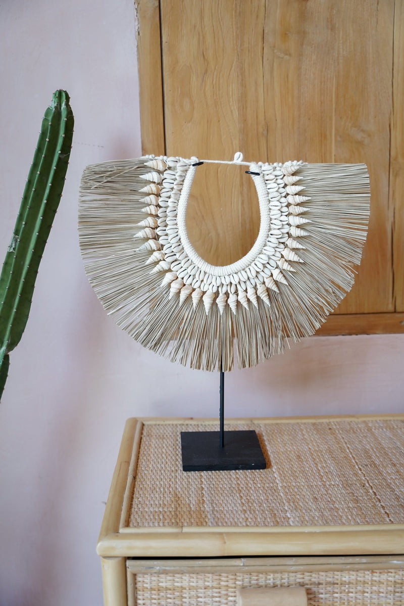 Raffia Shell Stand